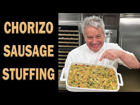 Spicy Chorizo Sausage Stuffing Thanksgiving Recipe | Chef Jean-Pierre