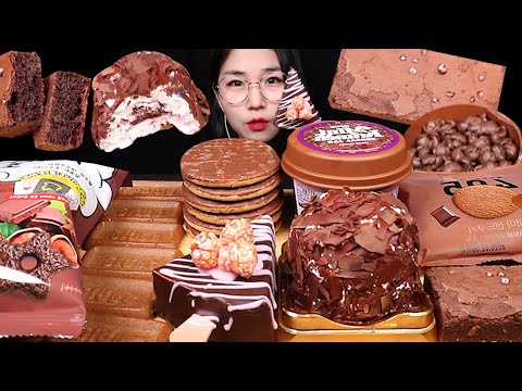 ASMR MUKBANG | 편의점 초코디저트 먹방 Korean convenience store DESSERT 🍫Chocolate dessert🍫