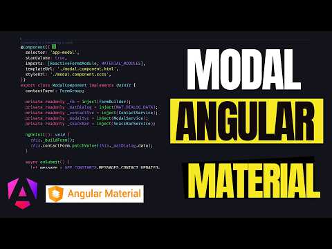 Como implementar un modal de Angular material en Angular 18 #programacion