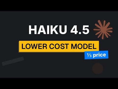 Claude Haiku 4.5 Released - 1/3 the Cost of Sonnet