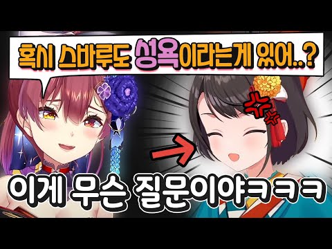 새해부터 스바루에게 '그런 욕구'가 정말로 있는지 물어보는 마린ㅋㅋㅋㅋㅋ [ 홀로라이브 오오조라 스바루 / 호쇼 마린 ]