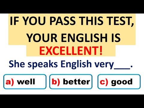 English Grammar Test ✍️📘 If you pass this test, your English is excellent!