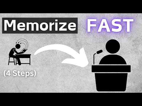 How I MEMORIZE Speeches in Under 10 Minutes (4-Step Speech Memorization System)