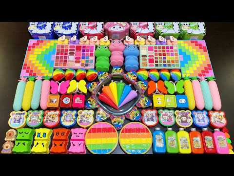 RELAXING WITH CLAY PIPING BAGS VS GLITTER VS MAKEUP ! Mixing Random Things Into Slime #7016