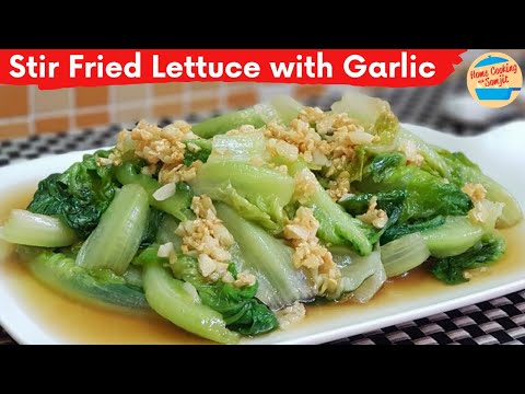 Simple Stir Fry Lettuce with Garlic