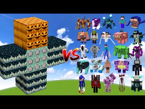 ALPHA MUTANT WARDEN VS All Minecraft Bosses, Skibidi Toilet, Herobrine, Wither Storm
