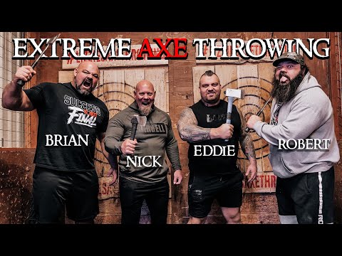 EXTREME AXE THROWING | STRONGEST MEN IN HISTORY | EDDIE HALL, ROBERT OBERST, NICK BEST