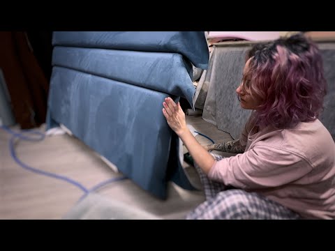 Изголовье с горизонтальными полосами / Headboard with horizontal stripes