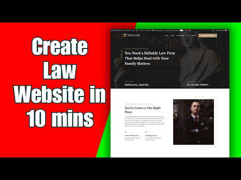 How to Make a lawyer / Law Firm Website FAST | Drag & Drop [NO CODE]