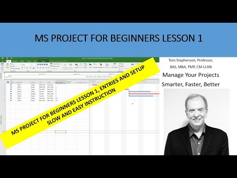 MS Project for Beginners Lesson 1 Your Starting Point