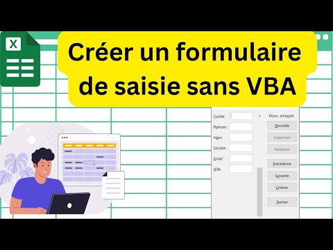 Créer un formulaire de saisie sur Excel sans VBA