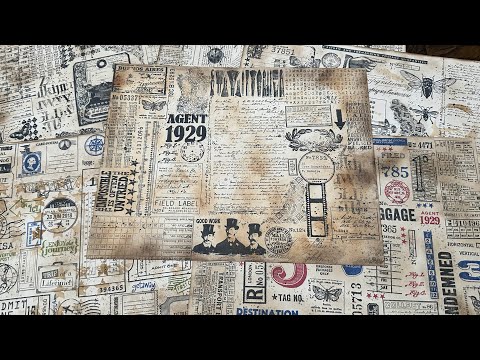 Craft With Me - Let’s Make Stamped Backgrounds for Junk Journaling