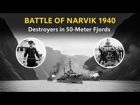 Battle of Narvik 1940 – British Destroyers vs German Kriegsmarine in Norway Fjords !
