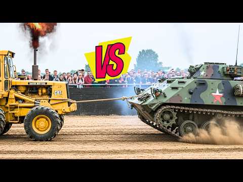 The World's Craziest Tug of War - Tanks, Tractors and Supercars in a Duel.