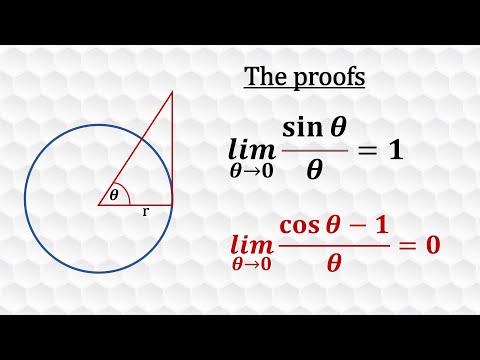 Proofs: Lim sinx/x =1 and lim [cosx -1] /x =0 as x goes to zero from geometry