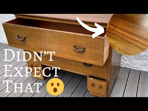 RESTORATION of an Upside Down Dresser | Natural Wood Rainbow Top.