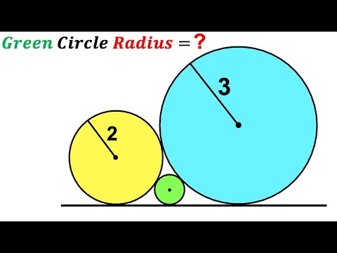 Can you find Radius of the Green shaded Circle? | (Circles) | #math #maths | #geometry
