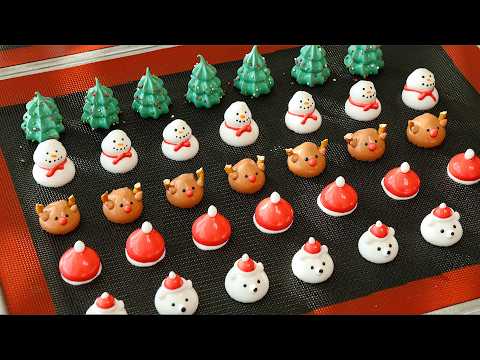 🎄 How to Make Lovely and Cute Christmas Meringue Cookies 🎄 (Christmas Baking)
