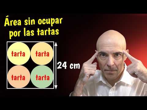 Square box with 4 cakes. Find the unoccupied area 💪