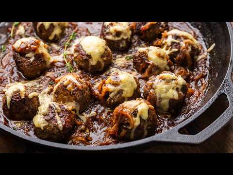 French Onion Meatballs - The Most Outrageous Comfort Food