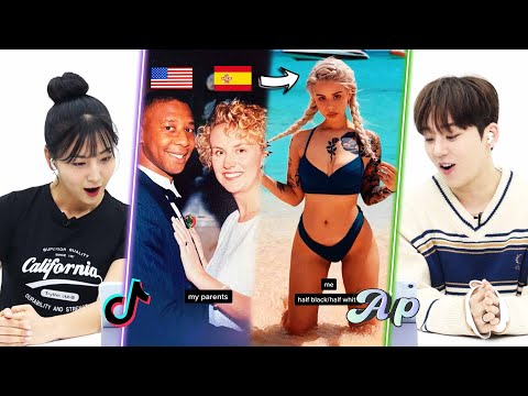 Mixed race people are all gathered together! Koreans reactions to TikTok 'Mix Girl’ Challenge ｜asopo