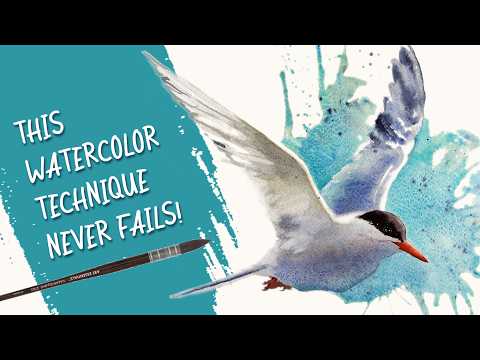 THIS TECHNIQUE NEVER FAILS! My Secret to FREE-FLOWING Watercolor Birds