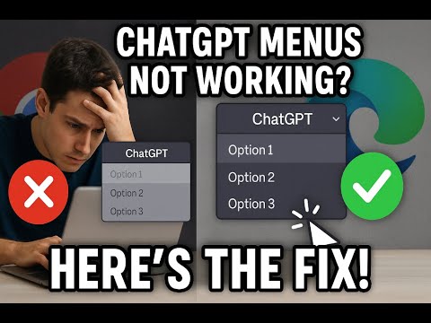 ChatGPT menus don't work - tutorial on how to fix them