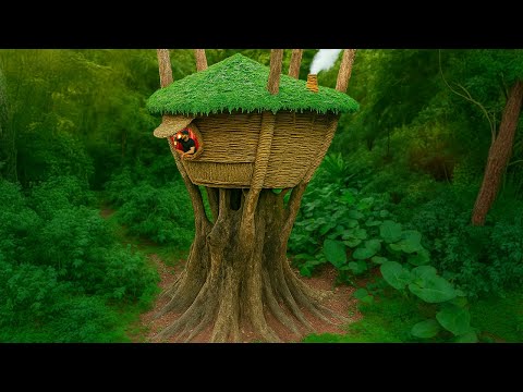 I Built a House Made of Vines in a Tree to Survive for 35 Days
