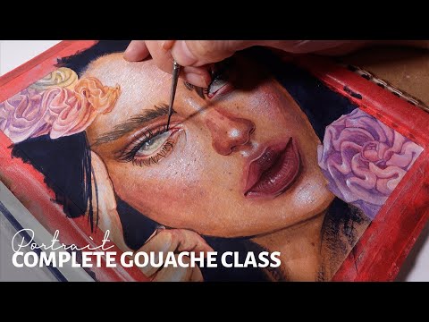 MASSIVE Gouache Portrait Painting Class 2020 by Haze Long