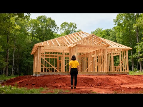 Young girl builds a WOODEN HOUSE that can last for 100 years | From start to finish by @lyluulinh