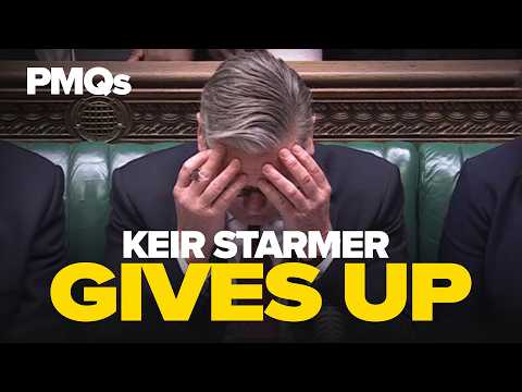 Keir Starmer with his Head in His Hands at PMQs