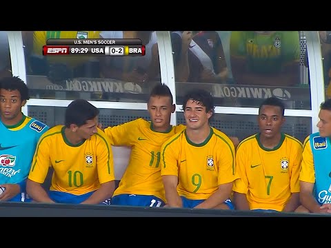 Neymar First Match For Brazil