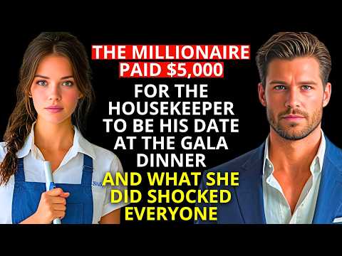 MILLIONAIRE paid $5,000 for his HOUSEKEEPER to be his GALA DINNER date—what she did SHOCKED everyone