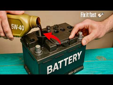 Pour used OIL into your old BATTERY. Restore your oil without spending money at the dealer!