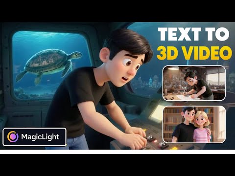 Turn Text into a 30-Minute 3D Animation with MagicLight AI | Full Guide