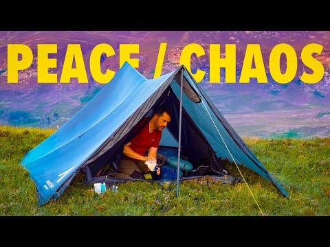 Wild Camping In A HUGE Tarp Tent Goes Wrong