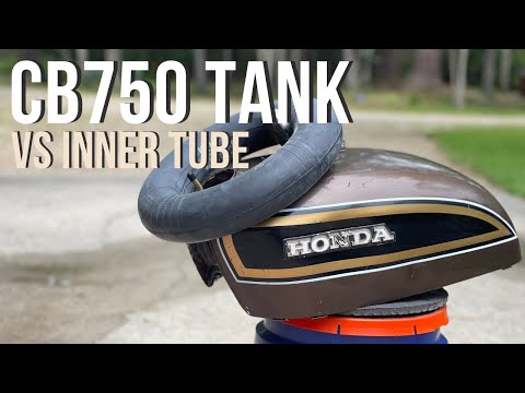 1973 Honda CB750 Tank Dent vs Inner Tube #HondaCB750 #cb750 #vintagemotorcycles