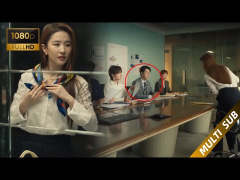 At an interview, she stains her shirt and catches the CEO’s eye.