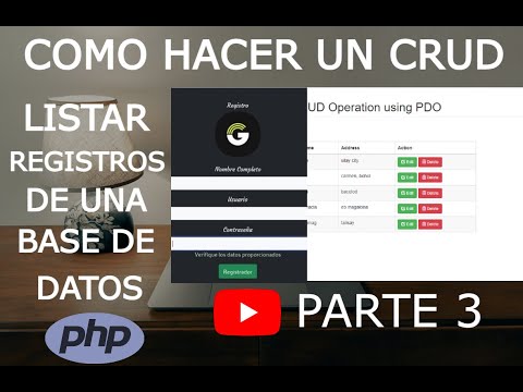How to do CRUD in PHP with MySQL - Part 3 (List) List, display records from a database