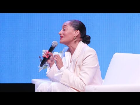 Tracee Ellis Ross speaks at Hopelink's Reaching Out Luncheon on the importance of giving back