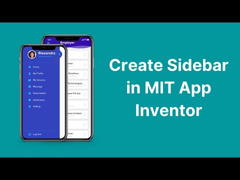 How to create Sidebar in MIT App Inventor 2 | App Sidebar Design