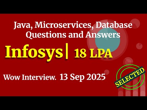 Infosys Java Interview Questions and Answers | 7 Years