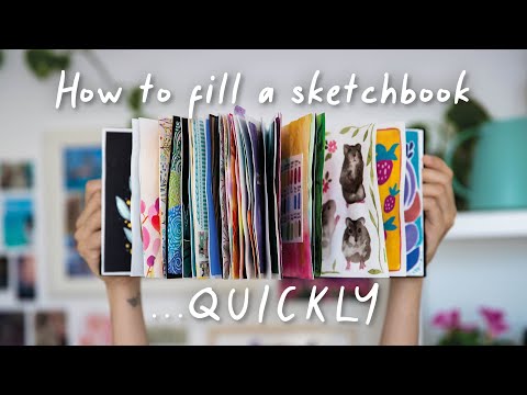 How to fill a Sketchbook Quickly // Specific Ideas & Tipps
