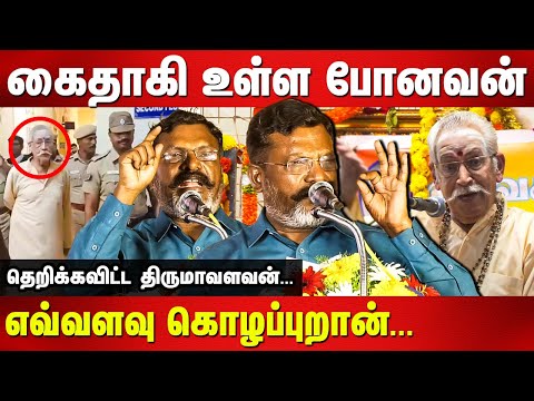 VCK Thirumavalavan latest speech on RBVS Manian Arrest | Thiruma about Sanadhanam