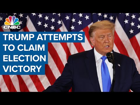 President Donald Trump attempts to claim election victory as several states still count ballots