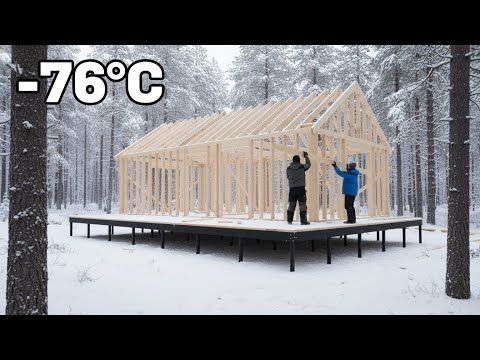Building a COZY CABIN IN THE WOODS | Start to Finish