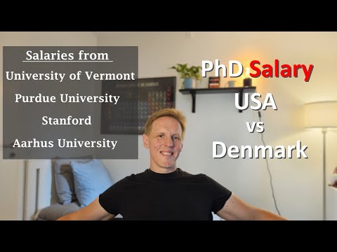 How much do you make as a PhD student in the US and Denmark