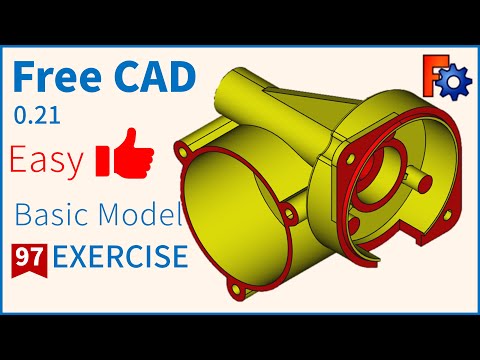 FreeCAD Tutorial for beginners,basic model exercise-97