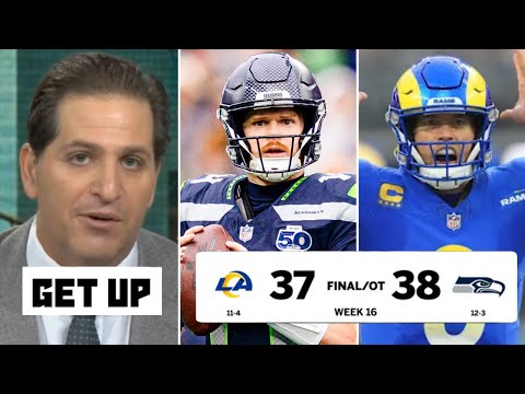 GET UP | Seahawks are REAL! - Peter Schragers on Sam Darnold stun Rams in OT on 2-point conversion