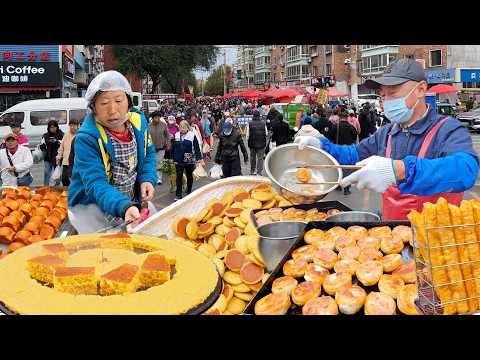 Walking Through Xianggong Street Morning Market in Shenyang, China (50 minutes)